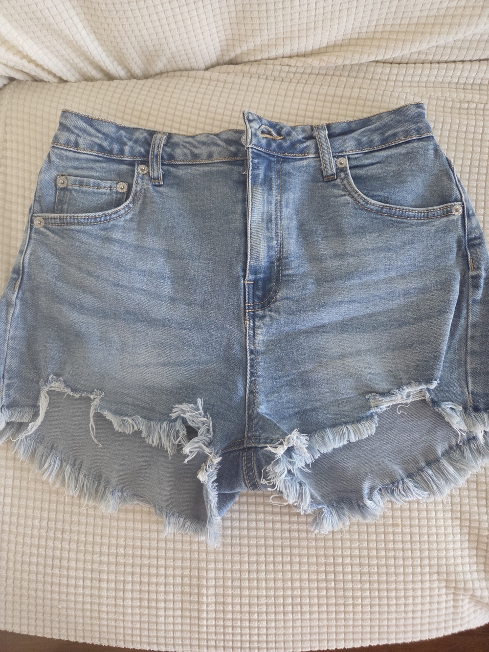 Women's Distressed Denim Shorts Sz L